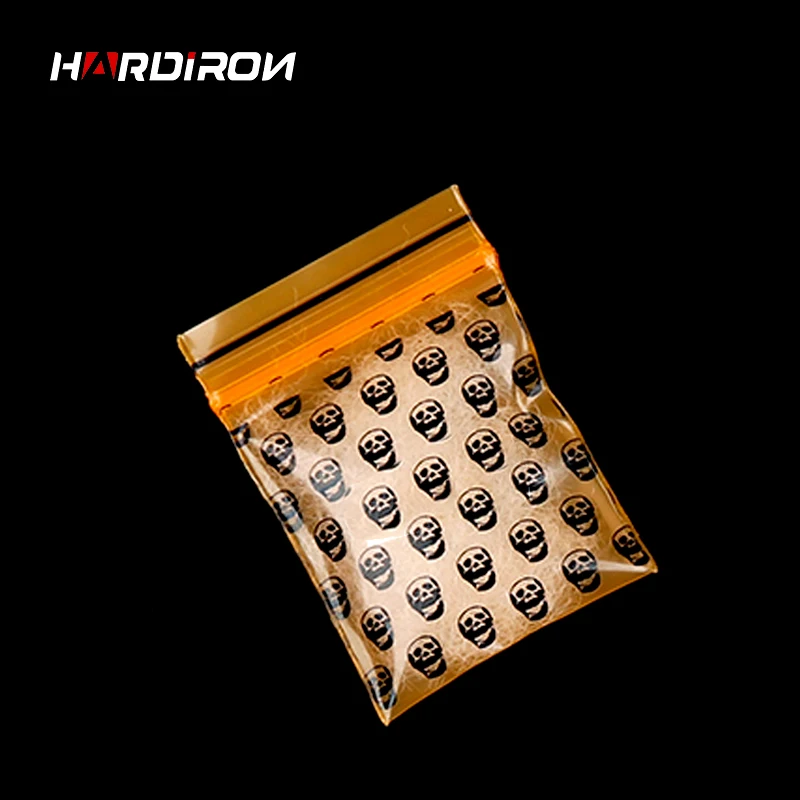 Wholesale Zipper Bag Small Grimace Orange Skull Self Sealing Zip Lock Bags Gift Jewelry Mini Pouches Plastic Packaging Bags