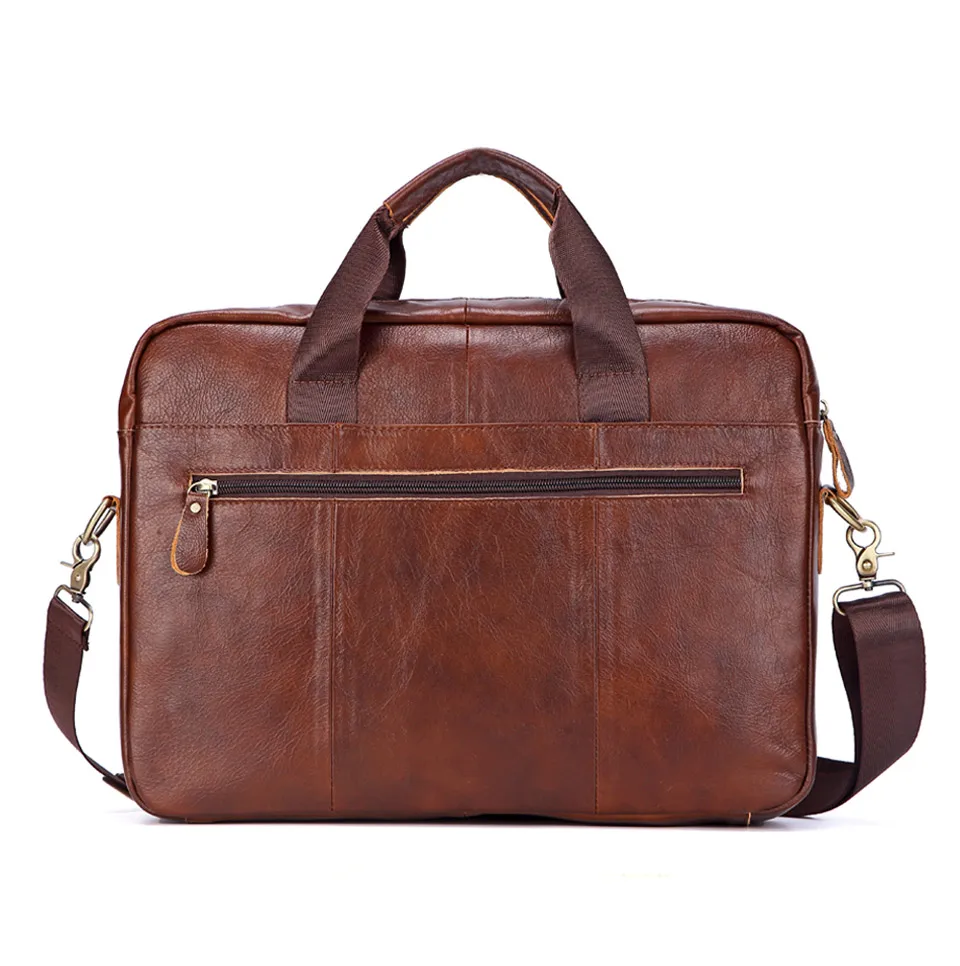 Men Genuine Leather Handbags Casual Leather Laptop Bags Male Business Travel Messenger Bags Men's Crossbody Shoulder Bag