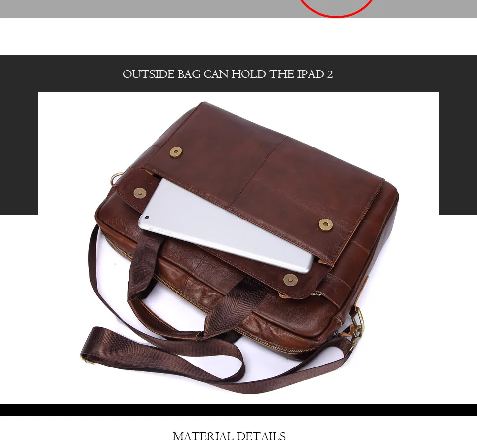 Men Genuine Leather Handbags Casual Leather Laptop Bags Male Business Travel Messenger Bags Men's Crossbody Shoulder Bag