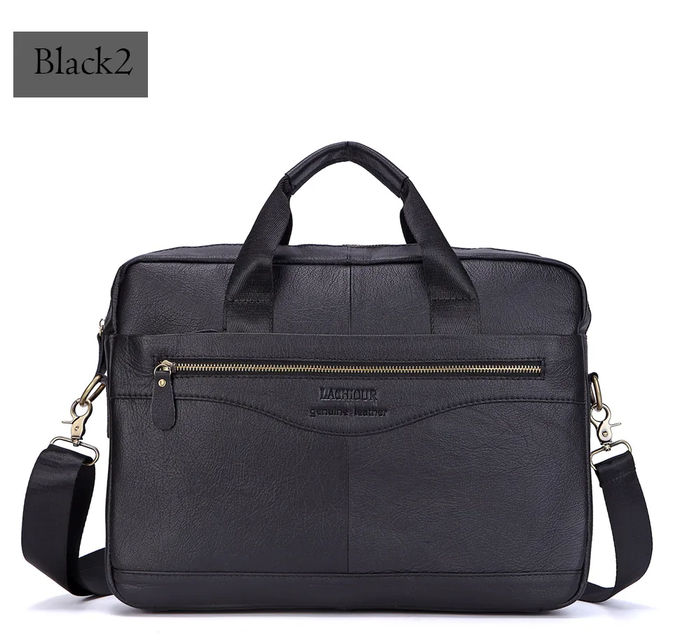 Men Genuine Leather Handbags Casual Leather Laptop Bags Male Business Travel Messenger Bags Men's Crossbody Shoulder Bag