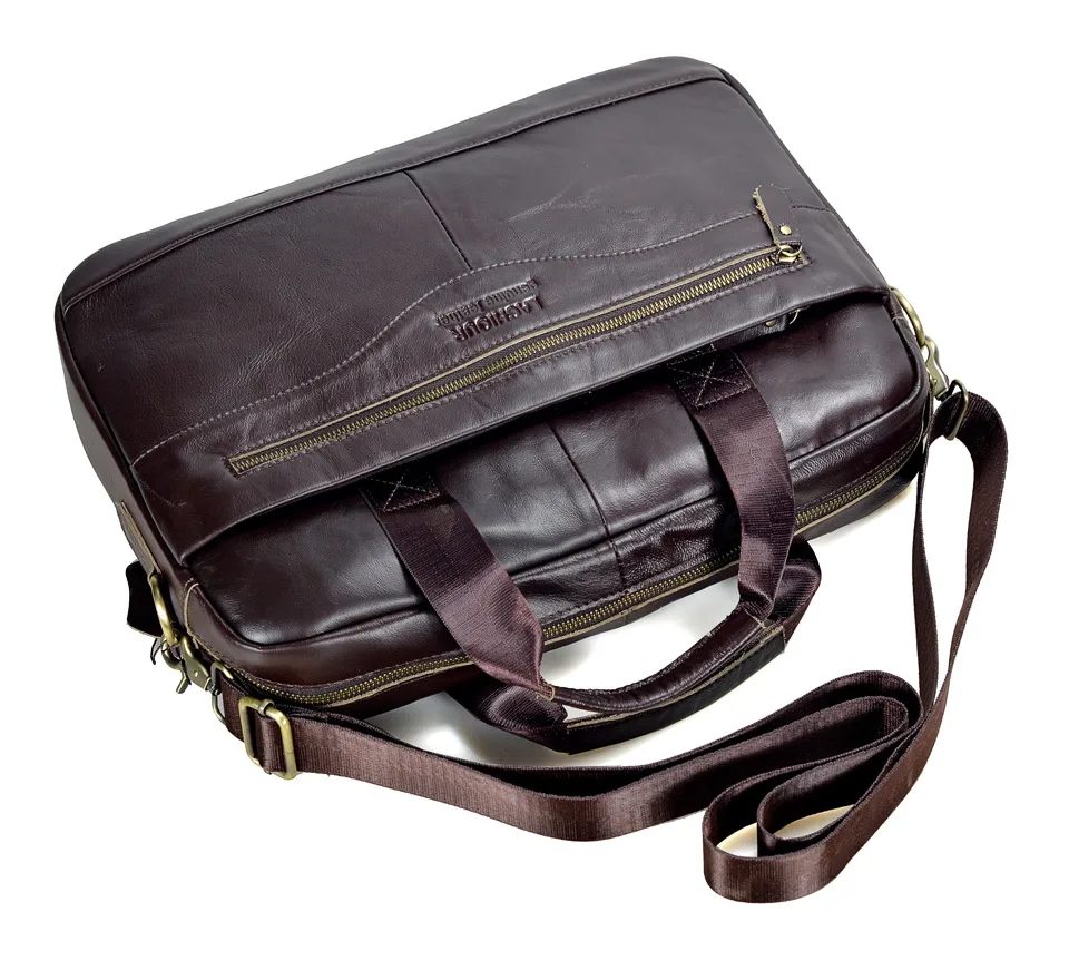 Men Genuine Leather Handbags Casual Leather Laptop Bags Male Business Travel Messenger Bags Men's Crossbody Shoulder Bag