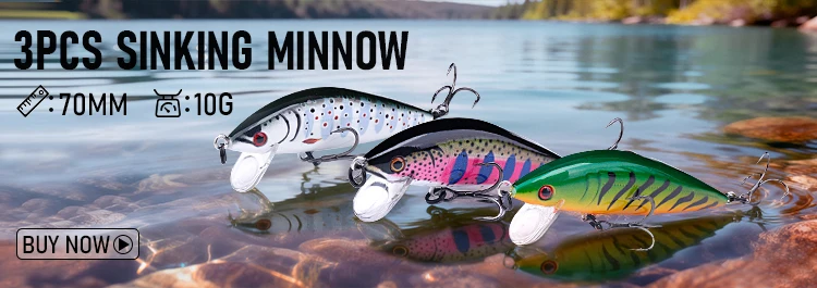 VTAVTA Sinking Minnow Jerkbait Wobbler 7cm 10g Trout Saltwater Artificial Hard Bait Swimbait Carp Pesca Pike Fishing Lure Tackle