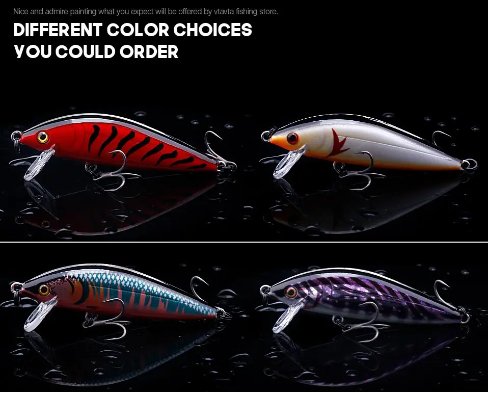 VTAVTA Sinking Minnow Jerkbait Wobbler 7cm 10g Trout Saltwater Artificial Hard Bait Swimbait Carp Pesca Pike Fishing Lure Tackle