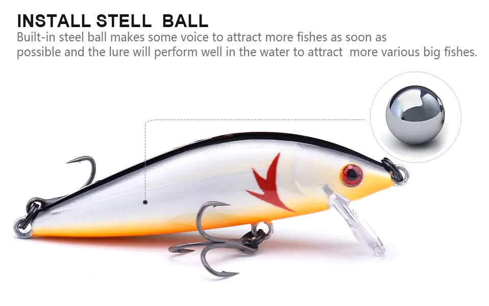 VTAVTA Sinking Minnow Jerkbait Wobbler 7cm 10g Trout Saltwater Artificial Hard Bait Swimbait Carp Pesca Pike Fishing Lure Tackle