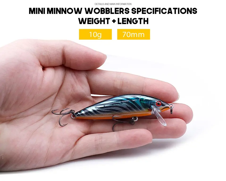 VTAVTA Sinking Minnow Jerkbait Wobbler 7cm 10g Trout Saltwater Artificial Hard Bait Swimbait Carp Pesca Pike Fishing Lure Tackle