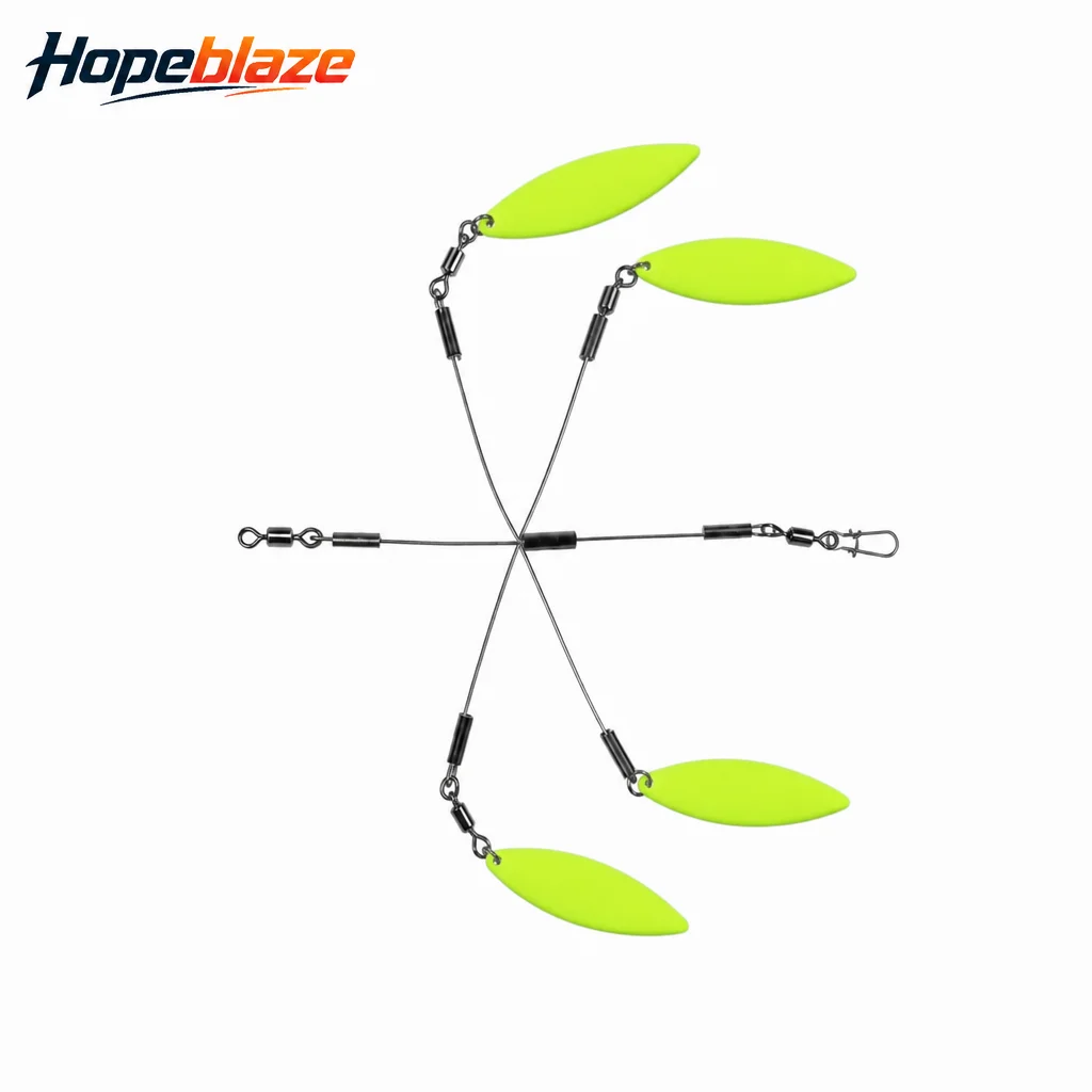 Hopeblaze Shroomz Micro Alabama Rig 5cm 3g Gold Silver Wire Bait Blade Lure for Large/Smallmouth Spotted Bass Finesse Fishing