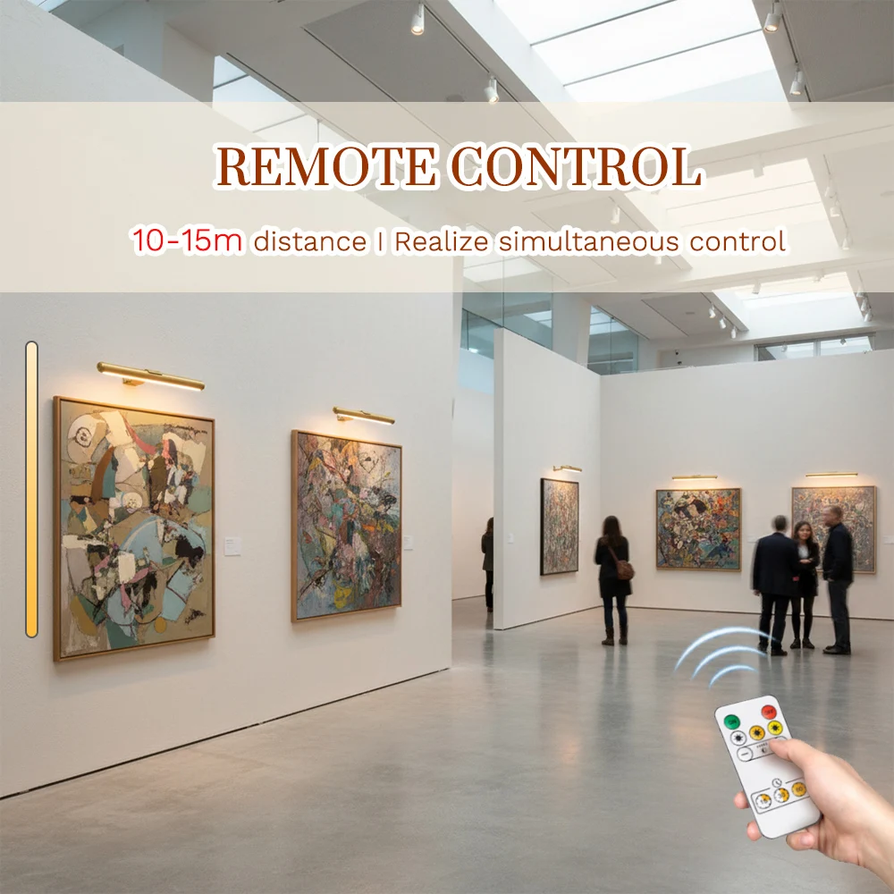 4000mAh Painting Picture Light Portrait With Remote Living Room Wireless Wall Lamp Art Display Rechargeable Battery Operated