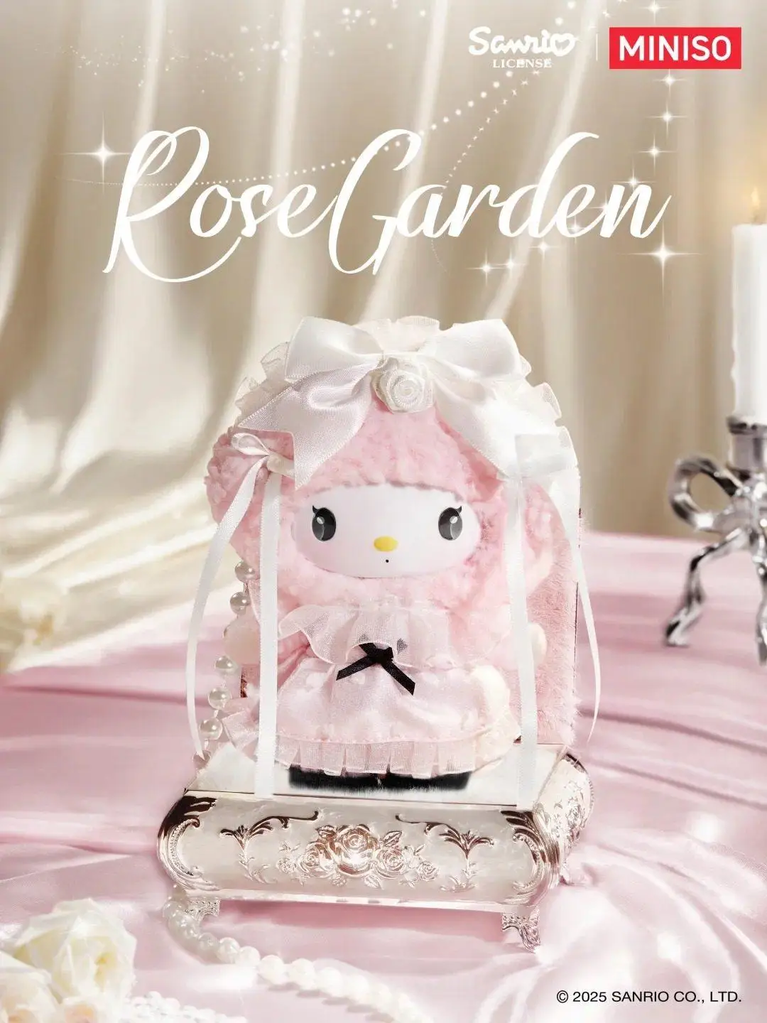 Genuine Sanrio Rose Garden Dream Vinyl Plush Blind Boxes Cute Figure Dolls Mystery box Pendant Decor Toys Birthday Gift for Girl