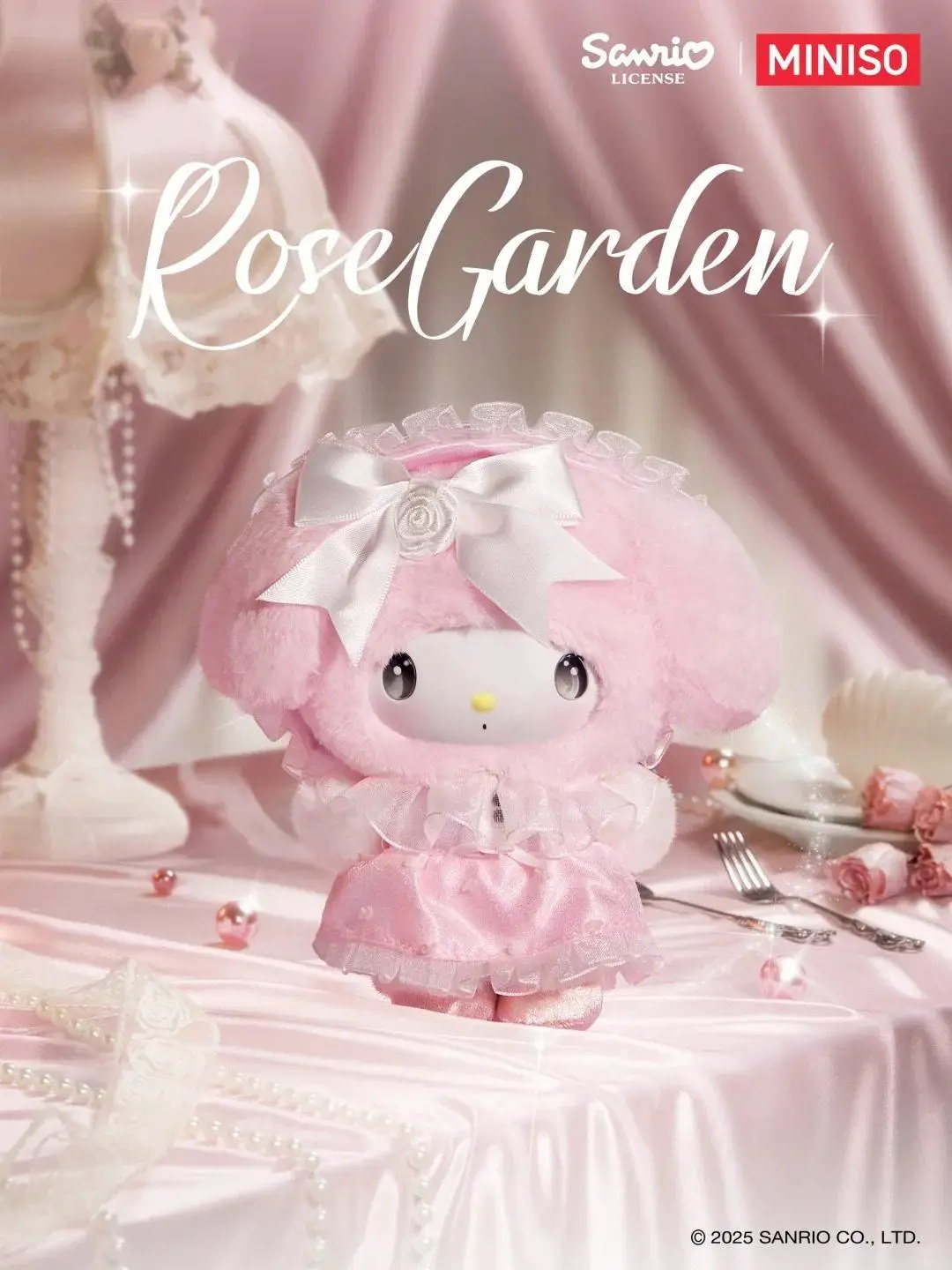 Genuine Sanrio Rose Garden Dream Vinyl Plush Blind Boxes Cute Figure Dolls Mystery box Pendant Decor Toys Birthday Gift for Girl