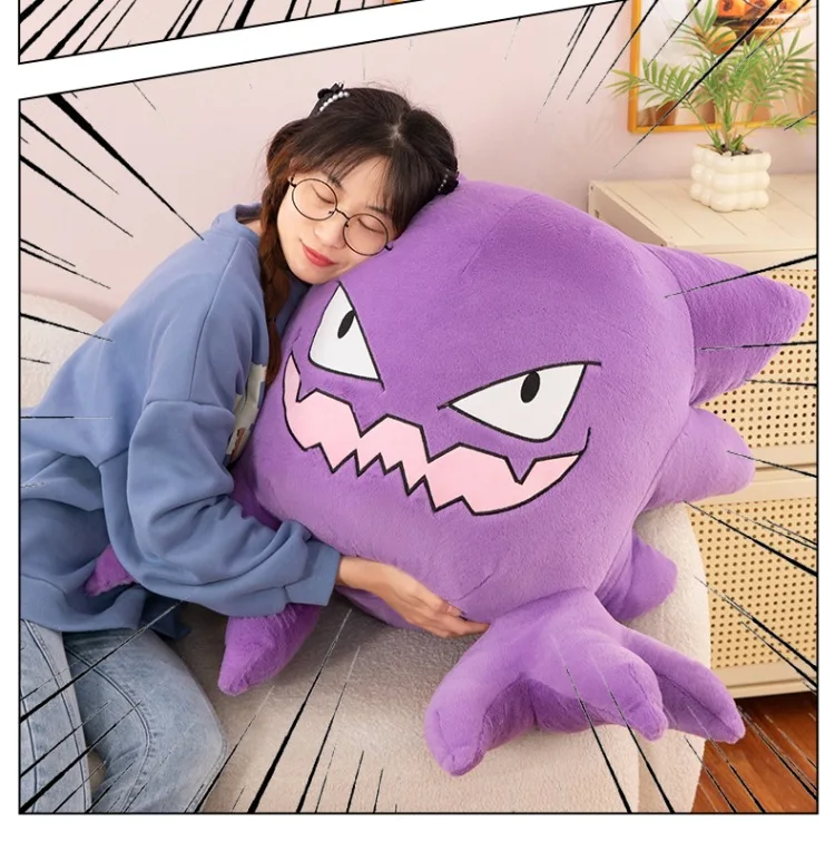 Pokemon Kawaii Gengar Haunter Soft Plush Toys Anime Fire Breathing Dragon Psyduck Pikachu Stuffed Peluche Dolls Birthday Gift