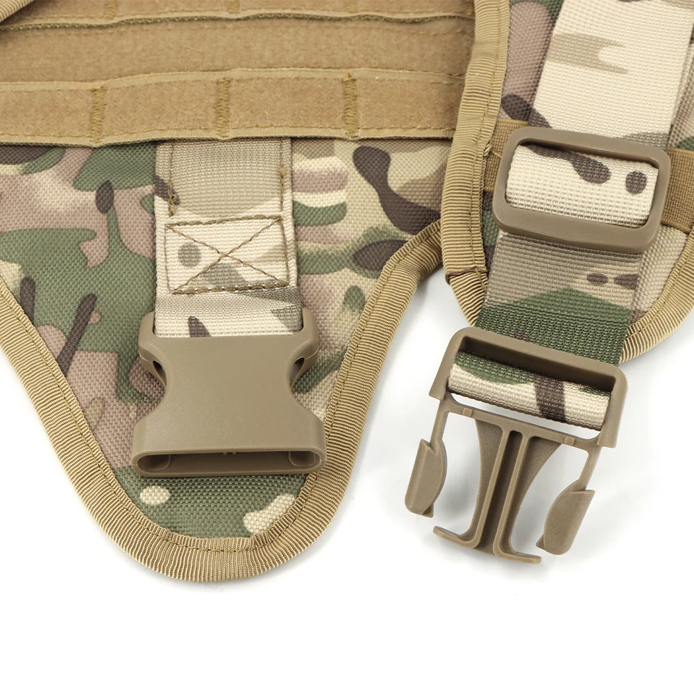 Military Large Dogs Harness Leash Molle Pouches Pet Golden Retriever Training Vest Tactical Harnesses For Dog Accessories