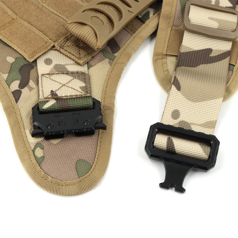 Military Large Dogs Harness Leash Molle Pouches Pet Golden Retriever Training Vest Tactical Harnesses For Dog Accessories