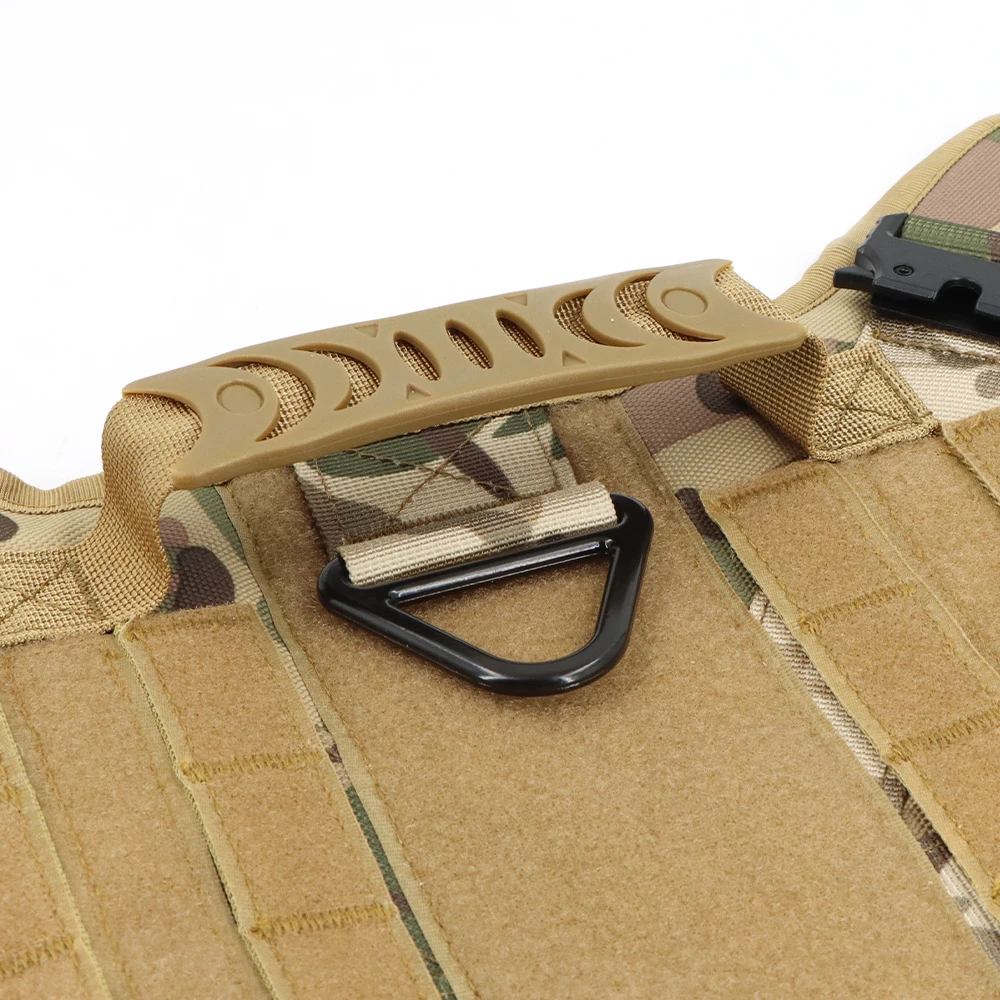 Military Large Dogs Harness Leash Molle Pouches Pet Golden Retriever Training Vest Tactical Harnesses For Dog Accessories