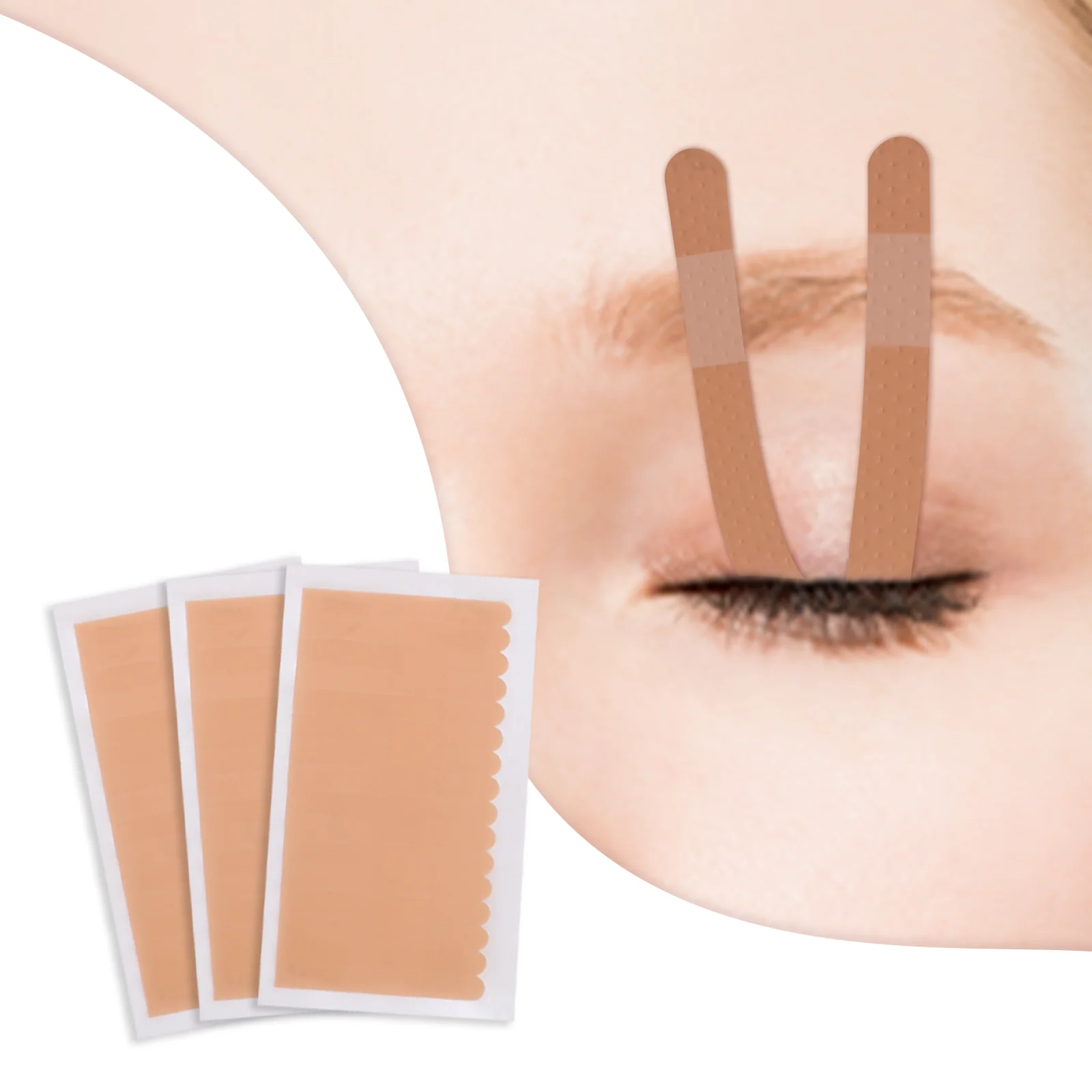 10sheets Grafted False Eyelash Lifting Eyelid Tape Non-woven Eyebrow Protection Tape Lash Extension Under Patch Makeup Tools