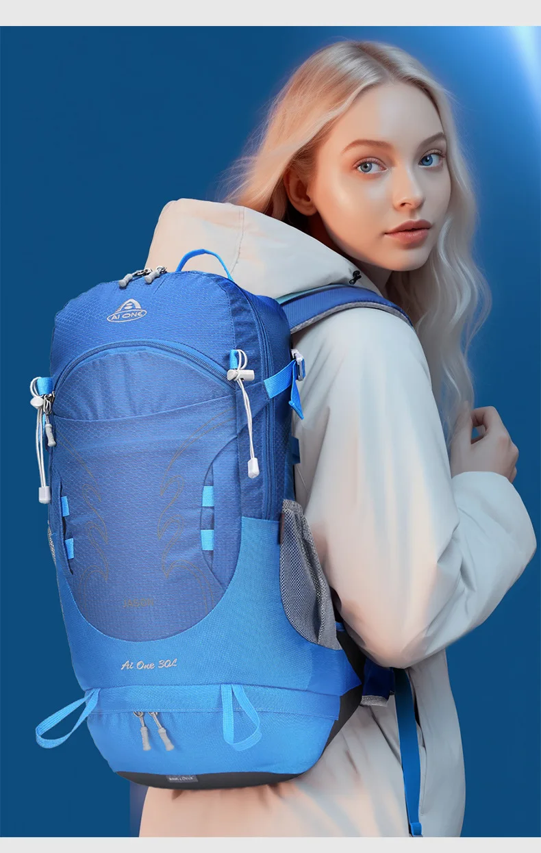 30L Hiking Backpack for Men Women Lightweight Travel Camping Backpacks with Rain Cover Trekking Climbing Bag