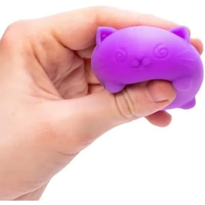 Schylling Rainbow Teenie Nee Doh Stress Balls 6pcs Soft Squishy Toys Anxiety Relief Squeeze Toys For Teenager Calm Mood
