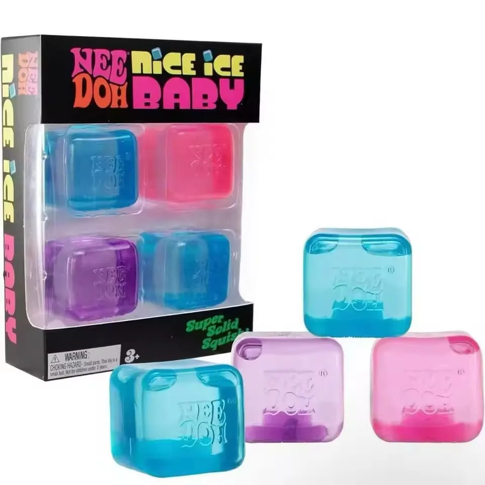 Schylling Rainbow Teenie Nee Doh Stress Balls 6pcs Soft Squishy Toys Anxiety Relief Squeeze Toys For Teenager Calm Mood