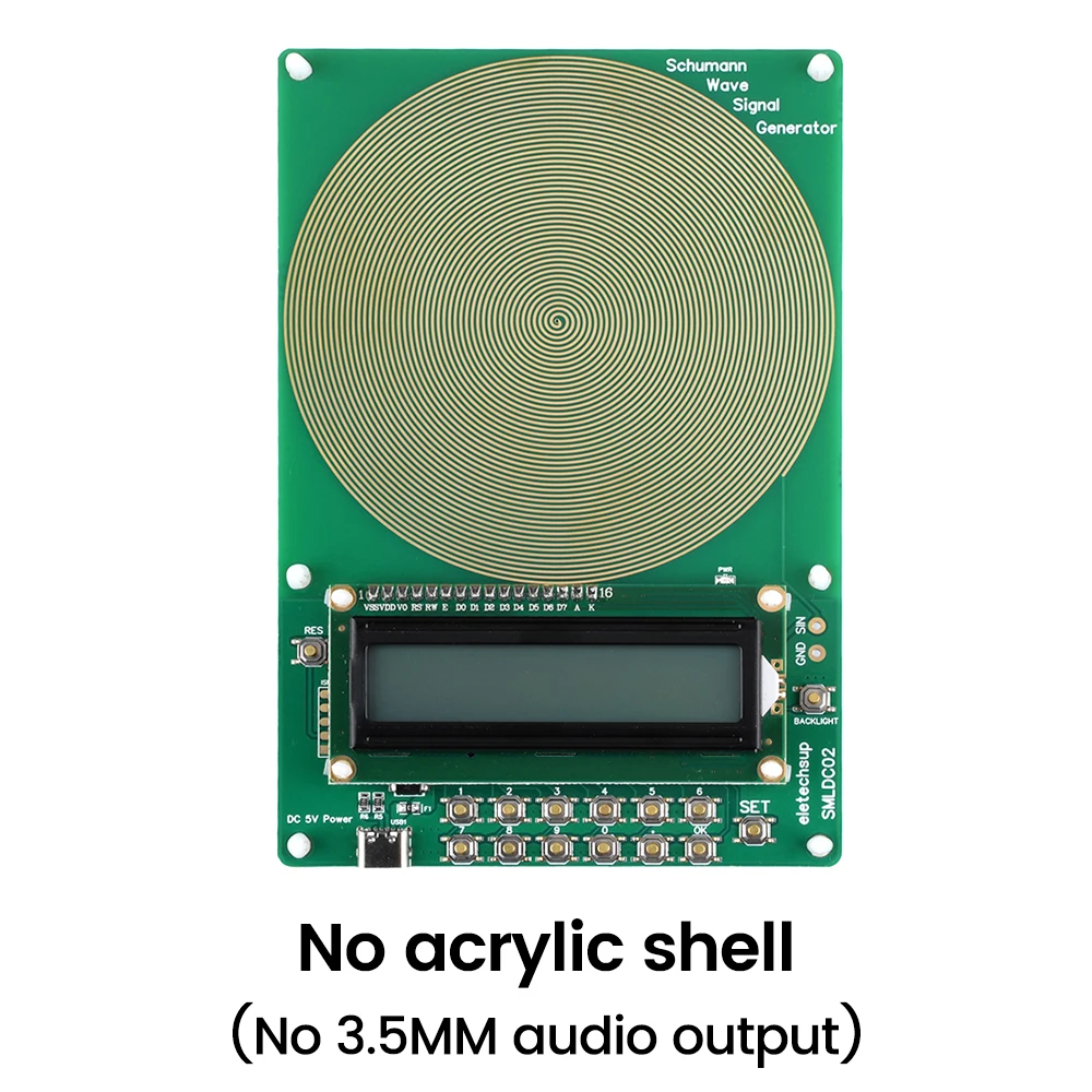 Adjustable 0.1Hz-100000Hz 7.83HZ Schumann Resonance Ultra-low Frequency Pulse Wave Generator Audio Resonator DC 5V