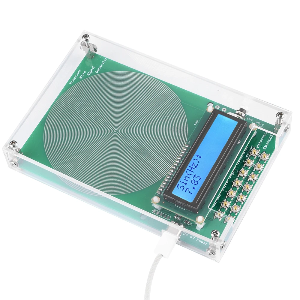 Adjustable 0.1Hz-100000Hz 7.83HZ Schumann Resonance Ultra-low Frequency Pulse Wave Generator Audio Resonator DC 5V