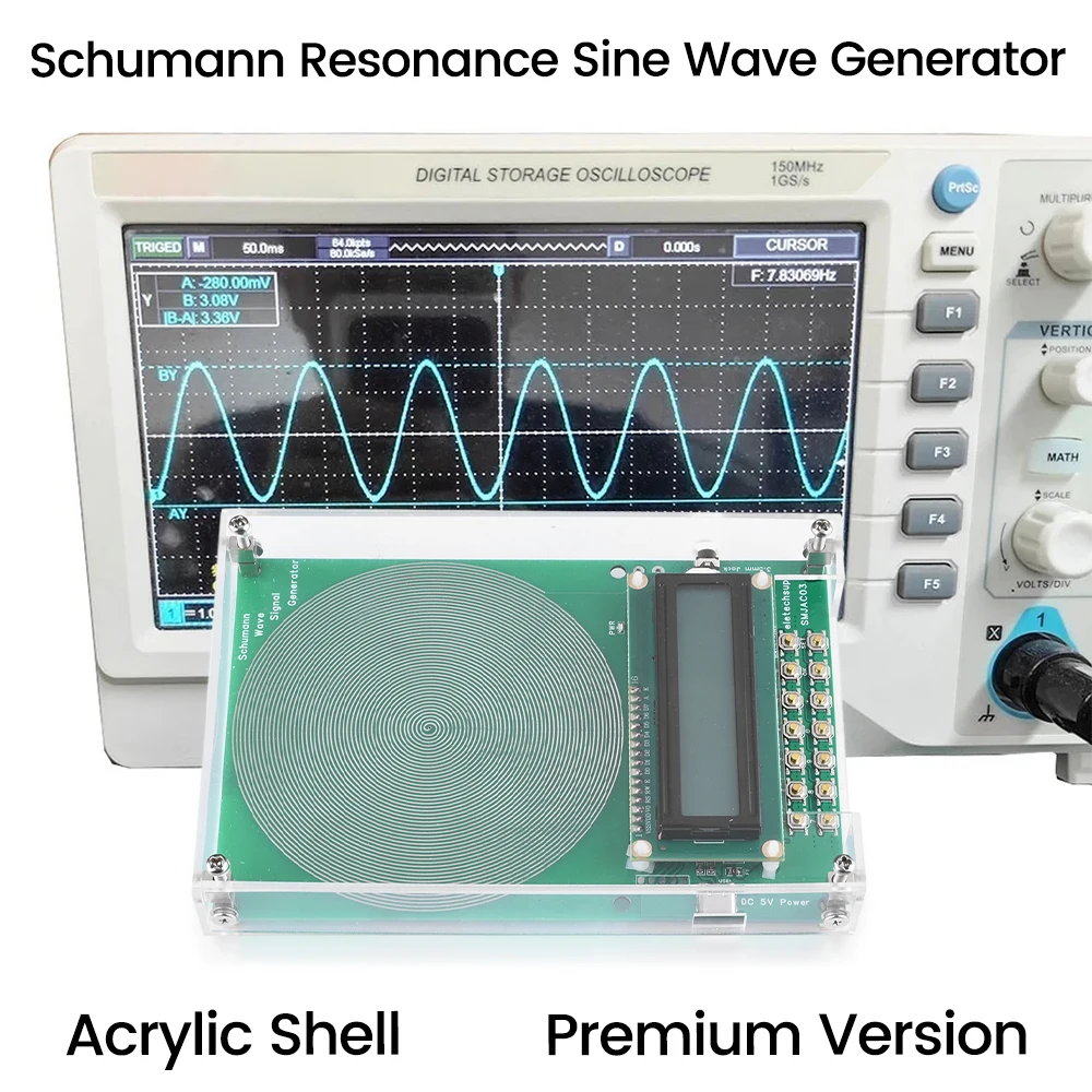 Adjustable 0.1Hz-100000Hz 7.83HZ Schumann Resonance Ultra-low Frequency Pulse Wave Generator Audio Resonator DC 5V