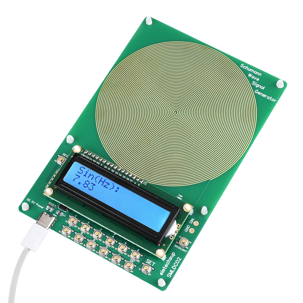 Adjustable 0.1Hz-100000Hz 7.83HZ Schumann Resonance Ultra-low Frequency Pulse Wave Generator Audio Resonator DC 5V