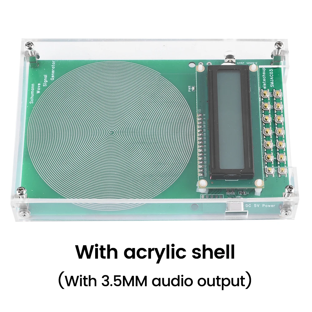 Adjustable 0.1Hz-100000Hz 7.83HZ Schumann Resonance Ultra-low Frequency Pulse Wave Generator Audio Resonator DC 5V