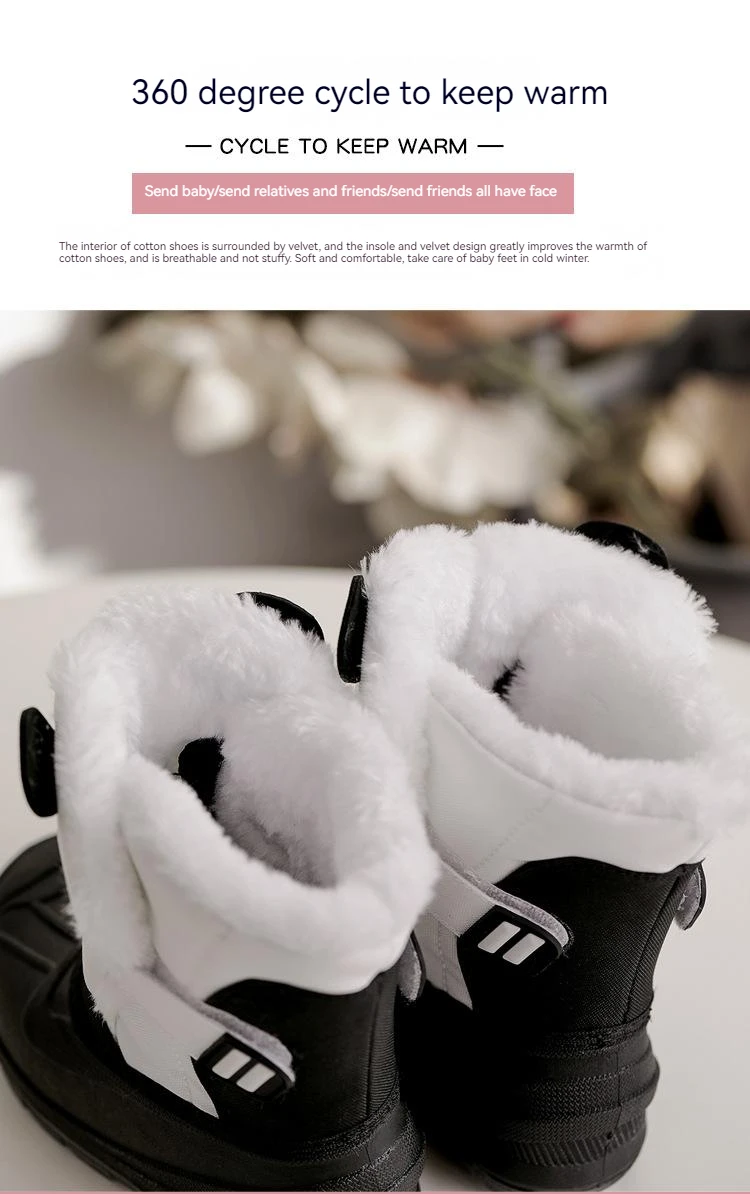 Girls Unicorn Snow Boots Waterproof Slip Resistant Cold Weather Shoes Brand Boy Girls Rubber Boots for Kids Fashion Sneakers