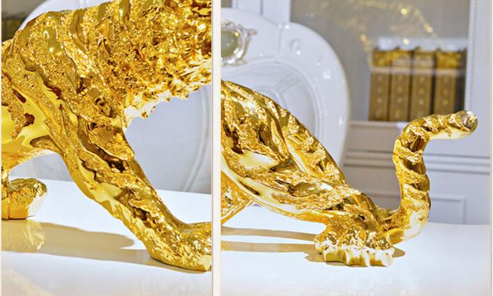 Resin Tiger Chinese Zodiac Tiger Home Decorations Natural Resin Making Birthday Gifts and Christmas Gifts Wedding decoration