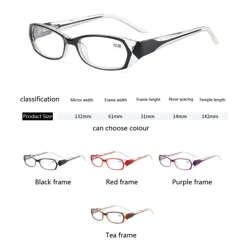 Retro Anti Blue Ray Reading Glasses Ladies Fashion Presbyopia Eyeglasses Women Computer Prescription Eyewear with +1.5 +2