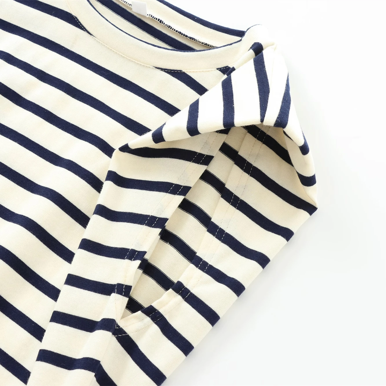 BSAY Women Fashion Summer New Splice Stripes Round Neck Pullover Sleeveless Long Dress French Chic Female Evening Clothing