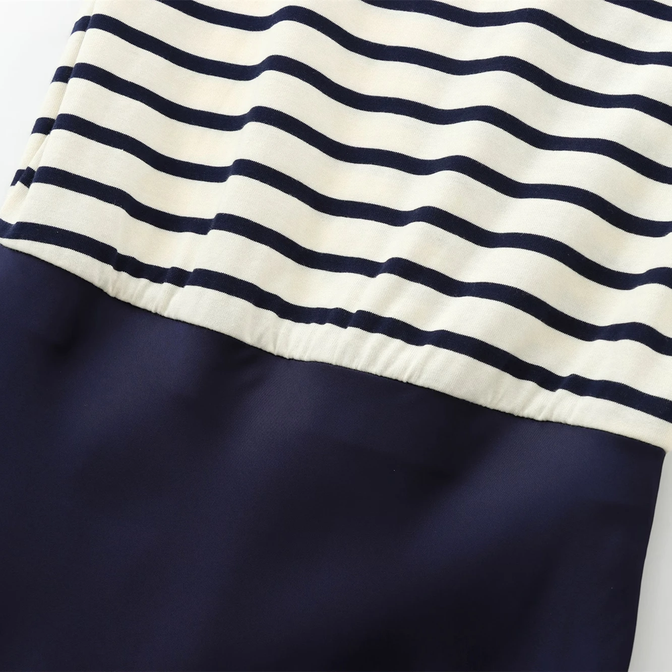 BSAY Women Fashion Summer New Splice Stripes Round Neck Pullover Sleeveless Long Dress French Chic Female Evening Clothing