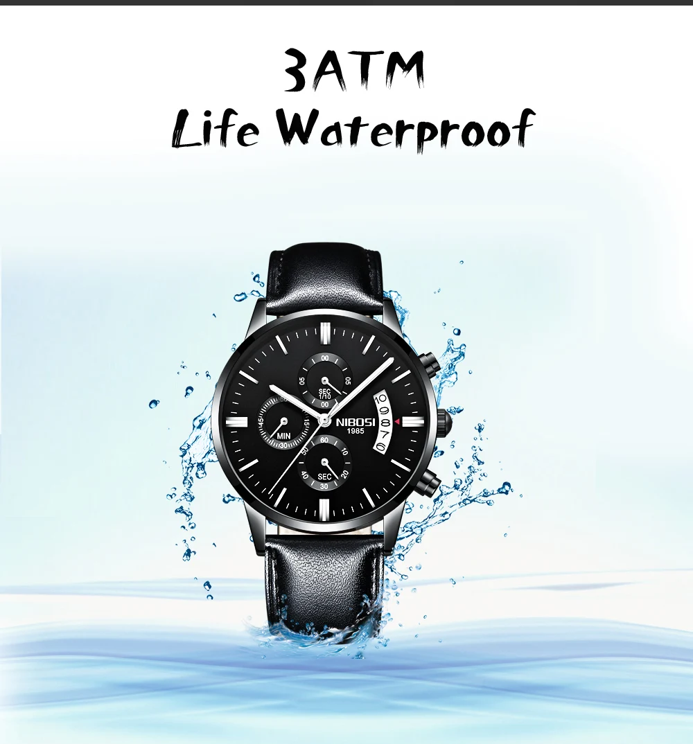 NIBOSI Mens Watches Top Brand Luxury Famous Men's Fashion Casual Dress Watch Military Quartz Wristwatches Saat Relogio Masculino