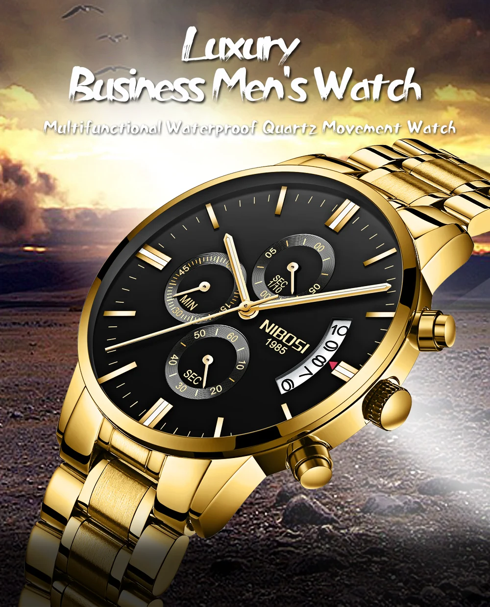 NIBOSI Mens Watches Top Brand Luxury Famous Men's Fashion Casual Dress Watch Military Quartz Wristwatches Saat Relogio Masculino