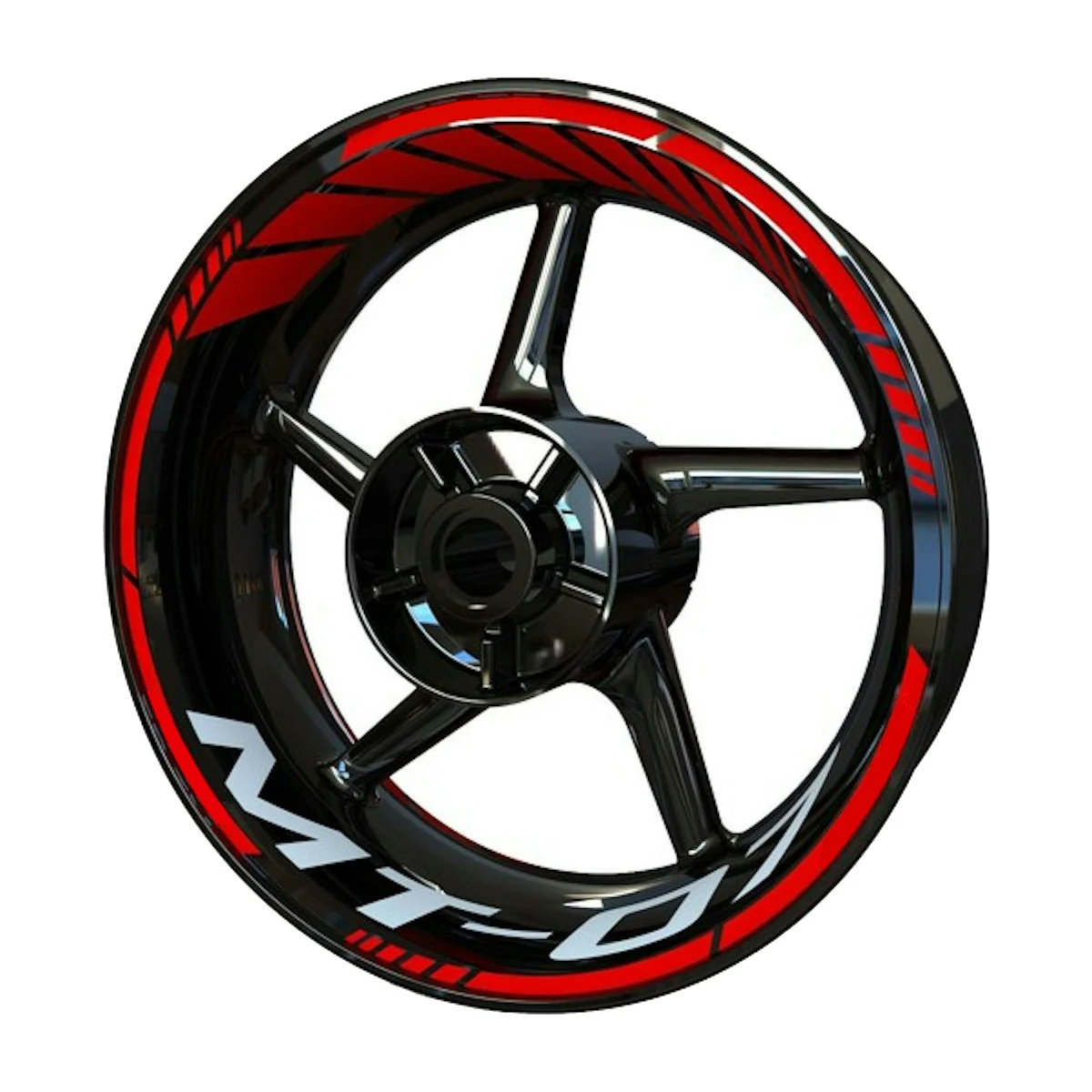 Vinyl Motorcycle Wheel Sticker Logo Rim Waterproof Decal Set For MT07