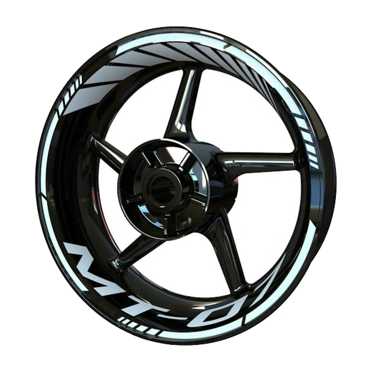 Vinyl Motorcycle Wheel Sticker Logo Rim Waterproof Decal Set For MT07