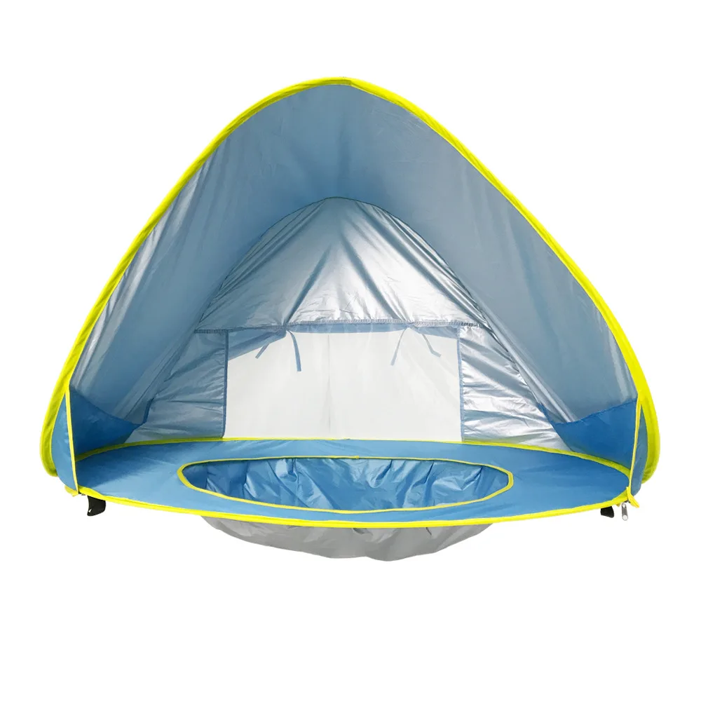 Baby Beach Tent with Pool UV Protection Sunshelter Pop Up Portable Shade Pool Child Kid Outdoor Fun-Play Instant Camping Tent