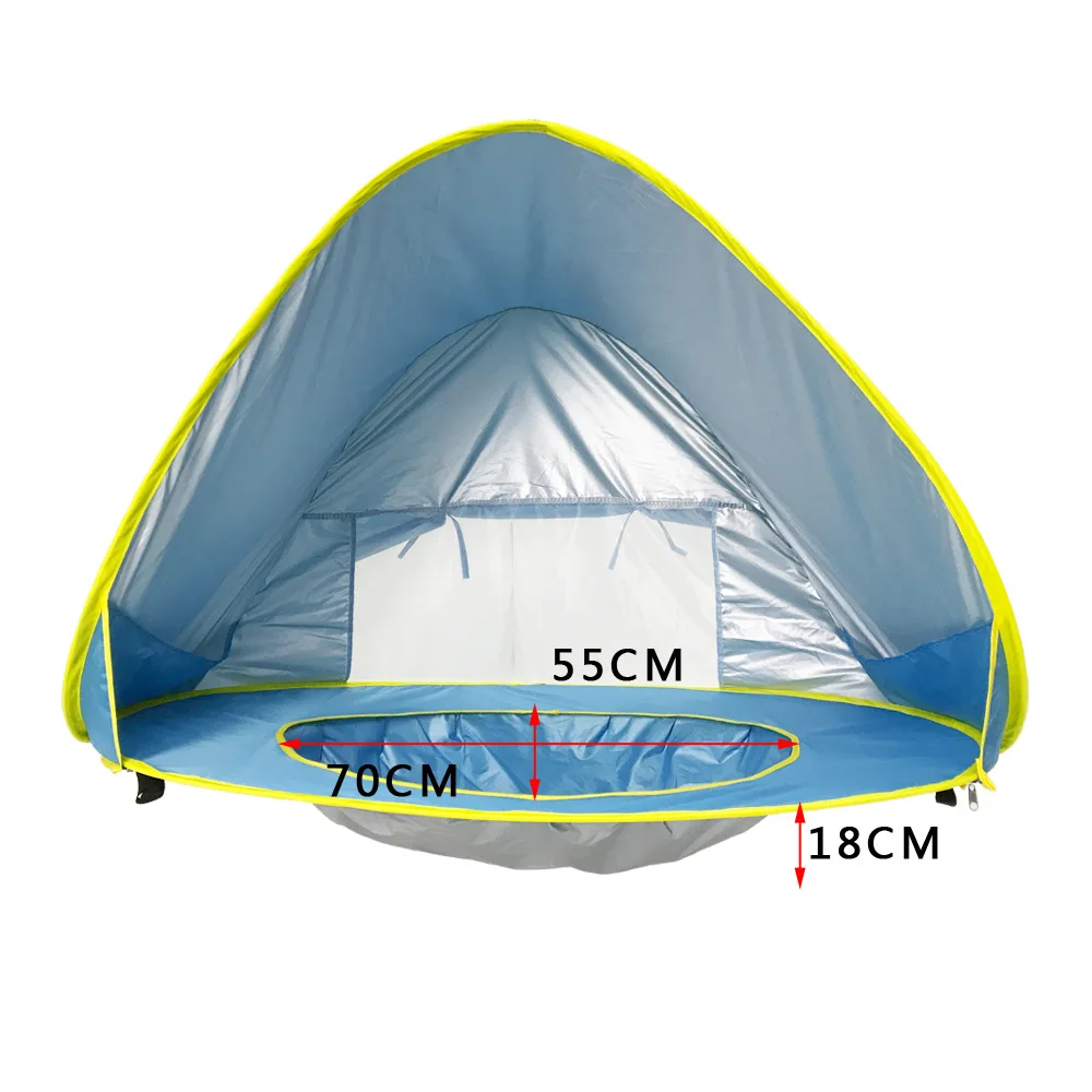 Baby Beach Tent with Pool UV Protection Sunshelter Pop Up Portable Shade Pool Child Kid Outdoor Fun-Play Instant Camping Tent