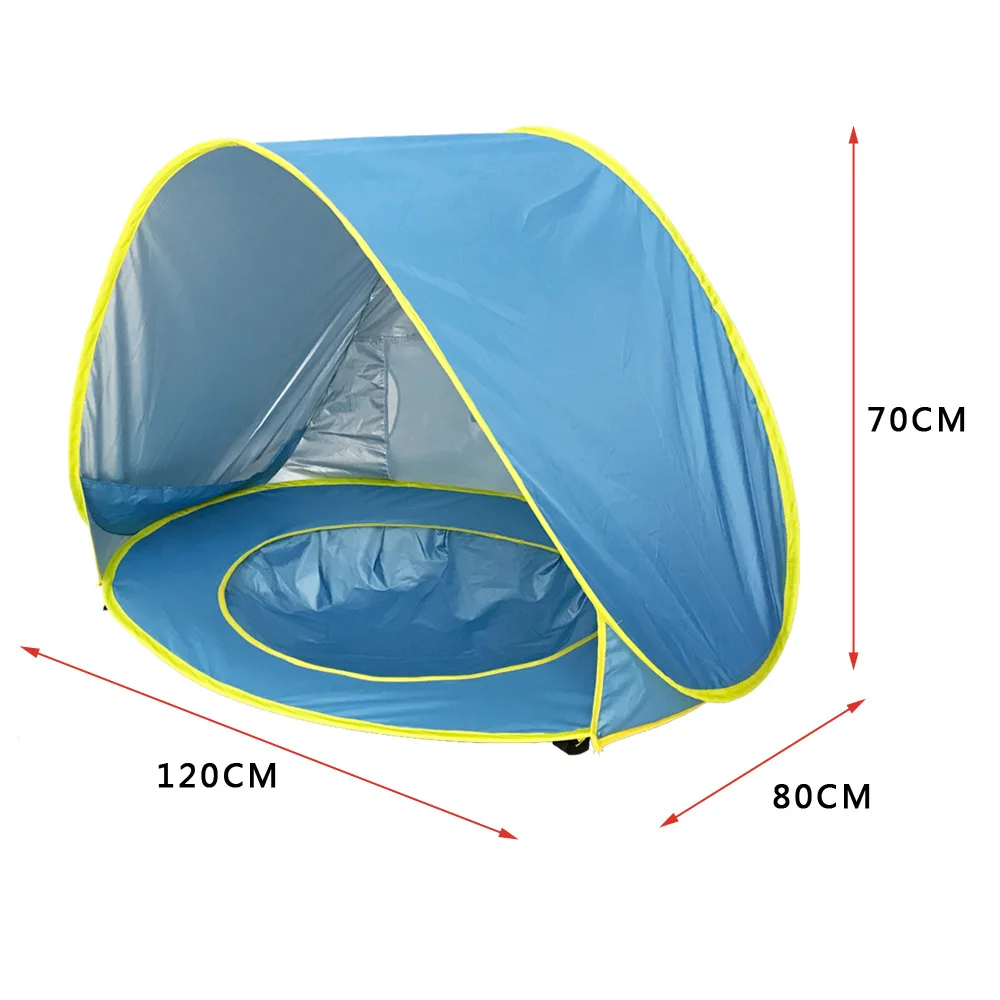 Baby Beach Tent with Pool UV Protection Sunshelter Pop Up Portable Shade Pool Child Kid Outdoor Fun-Play Instant Camping Tent