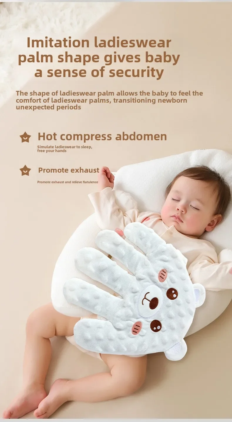 Babies Soothing Palms Baby Sleep Aid Infant Calming Sleeper with Safety Remote Control Slaps Plush Hand Palms for Toddler