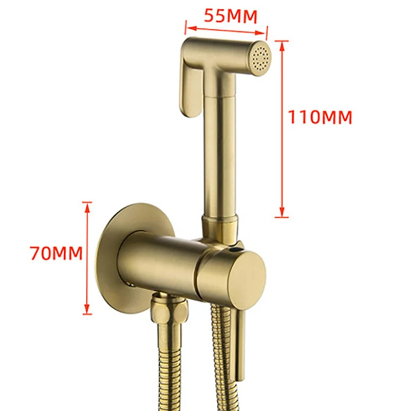 Portable Bidet Sprayer Set Black Bidet Faucet Stainless Steel Toilet Faucet Hot Cold Water Mixer Bathroom Shower Head