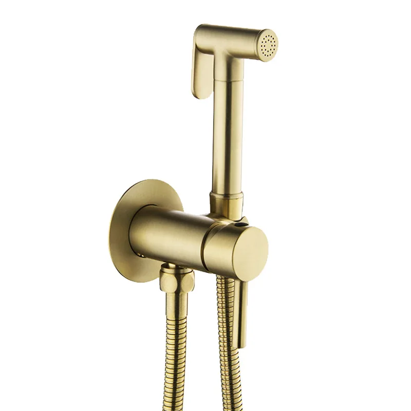 Portable Bidet Sprayer Set Black Bidet Faucet Stainless Steel Toilet Faucet Hot Cold Water Mixer Bathroom Shower Head