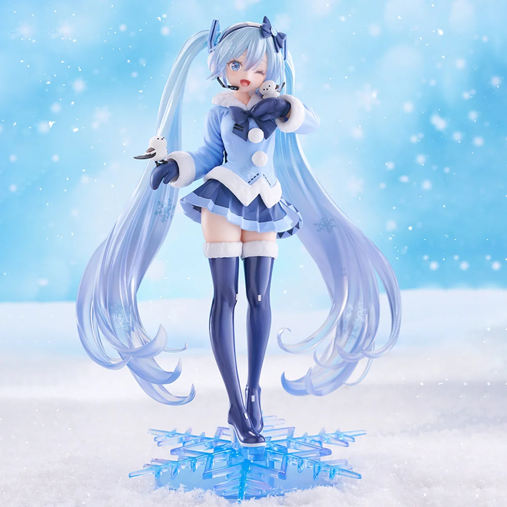 IN Stock Original TAiTO AMP Hatsune Miku (Snow Miku All Stars, 2012 ver.) Anime Action Figure 21CM Collectible Kawaii Toy Model
