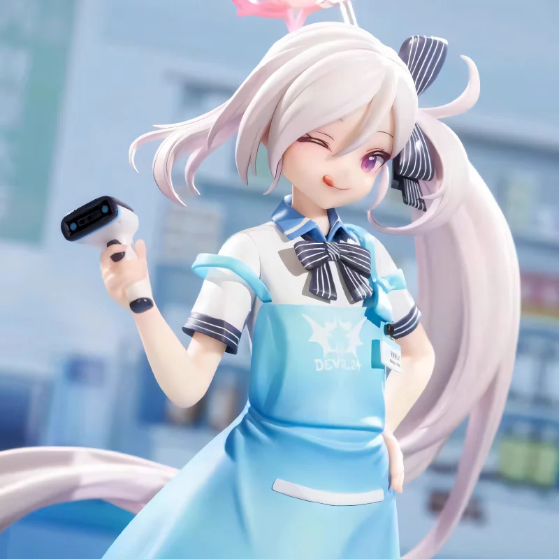 Spot hair, azure file light yellow Muyue figure animation two-dimensional beautiful girl chassis desktop ornament boys gift