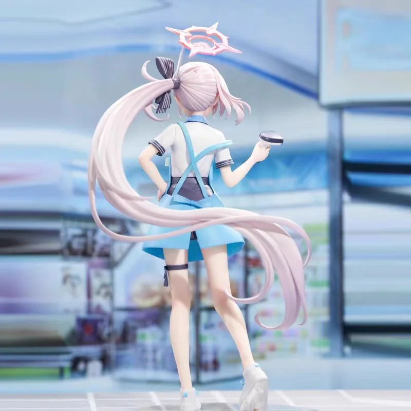 Spot hair, azure file light yellow Muyue figure animation two-dimensional beautiful girl chassis desktop ornament boys gift