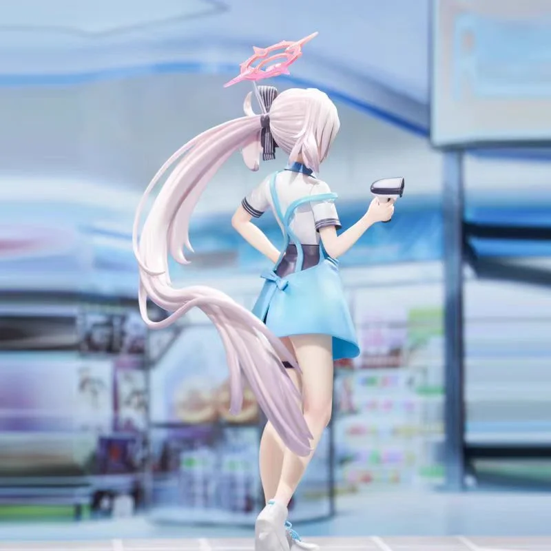 Spot hair, azure file light yellow Muyue figure animation two-dimensional beautiful girl chassis desktop ornament boys gift