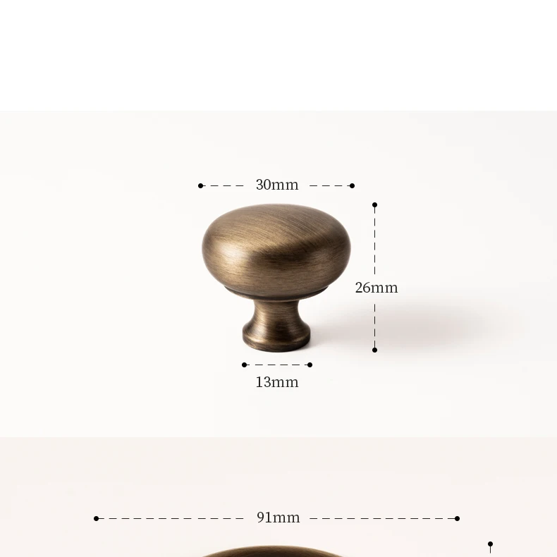Santaya U-shaped Antique Brass Brushed Furniture Handle Solid Brass Shell Drawer Knob Modern Simple Kitchen Cabinet Long Pull