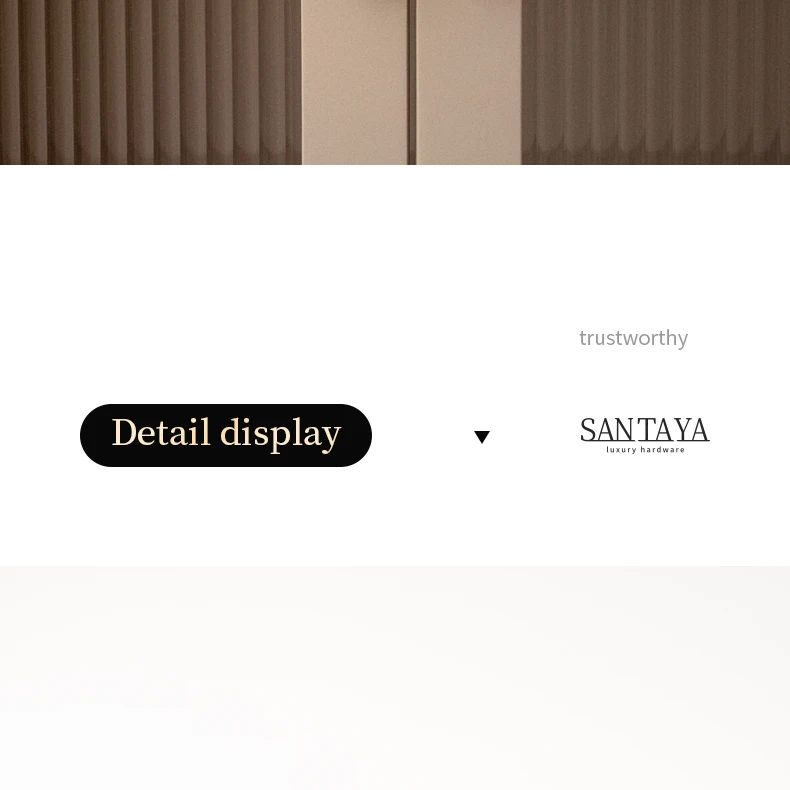 Santaya U-shaped Antique Brass Brushed Furniture Handle Solid Brass Shell Drawer Knob Modern Simple Kitchen Cabinet Long Pull