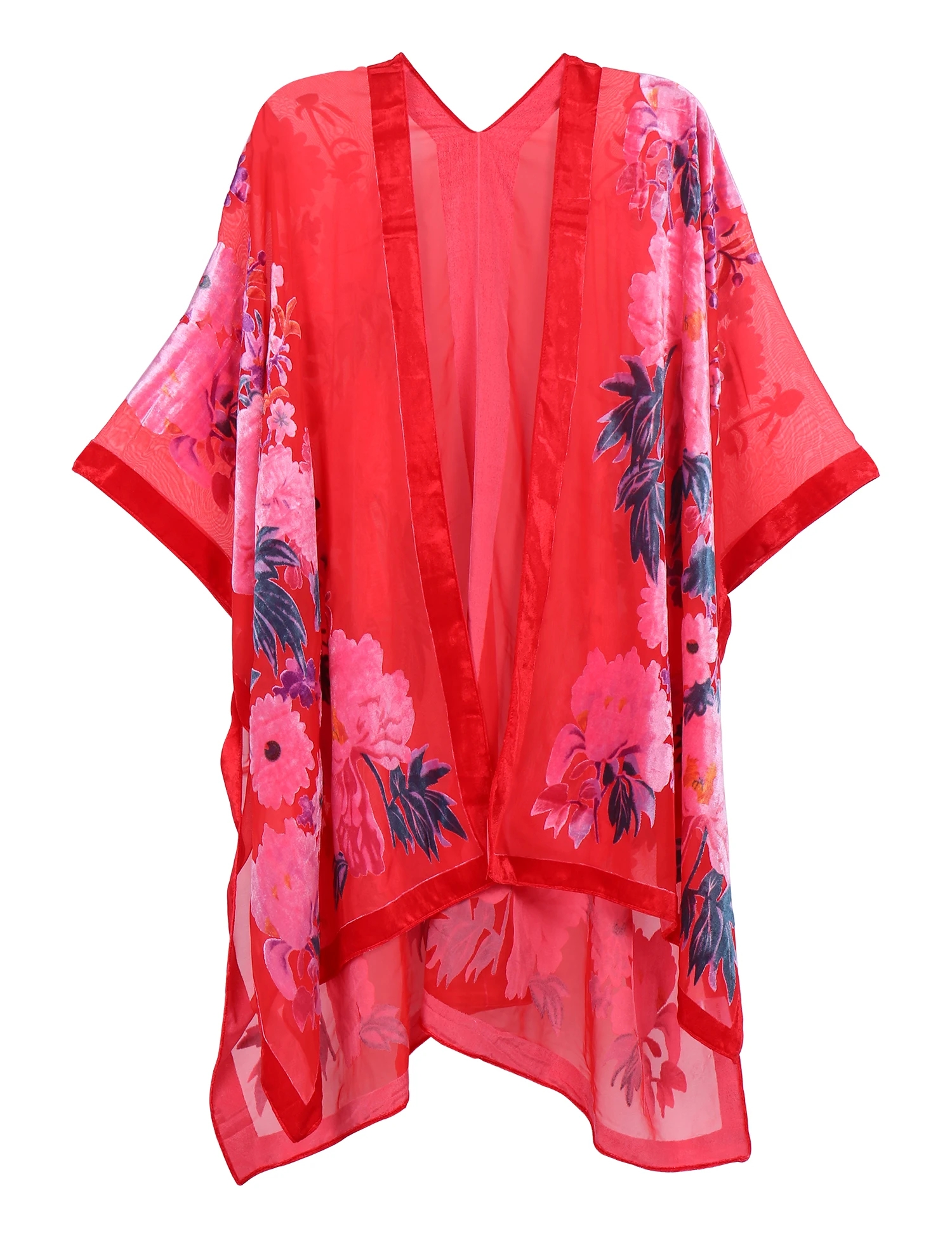 MJSERECA Bohemian Fashion women burnt plush kimono long cardigan with tassel beach cover-up luxury Holiday Casual Cardigan Shawl
