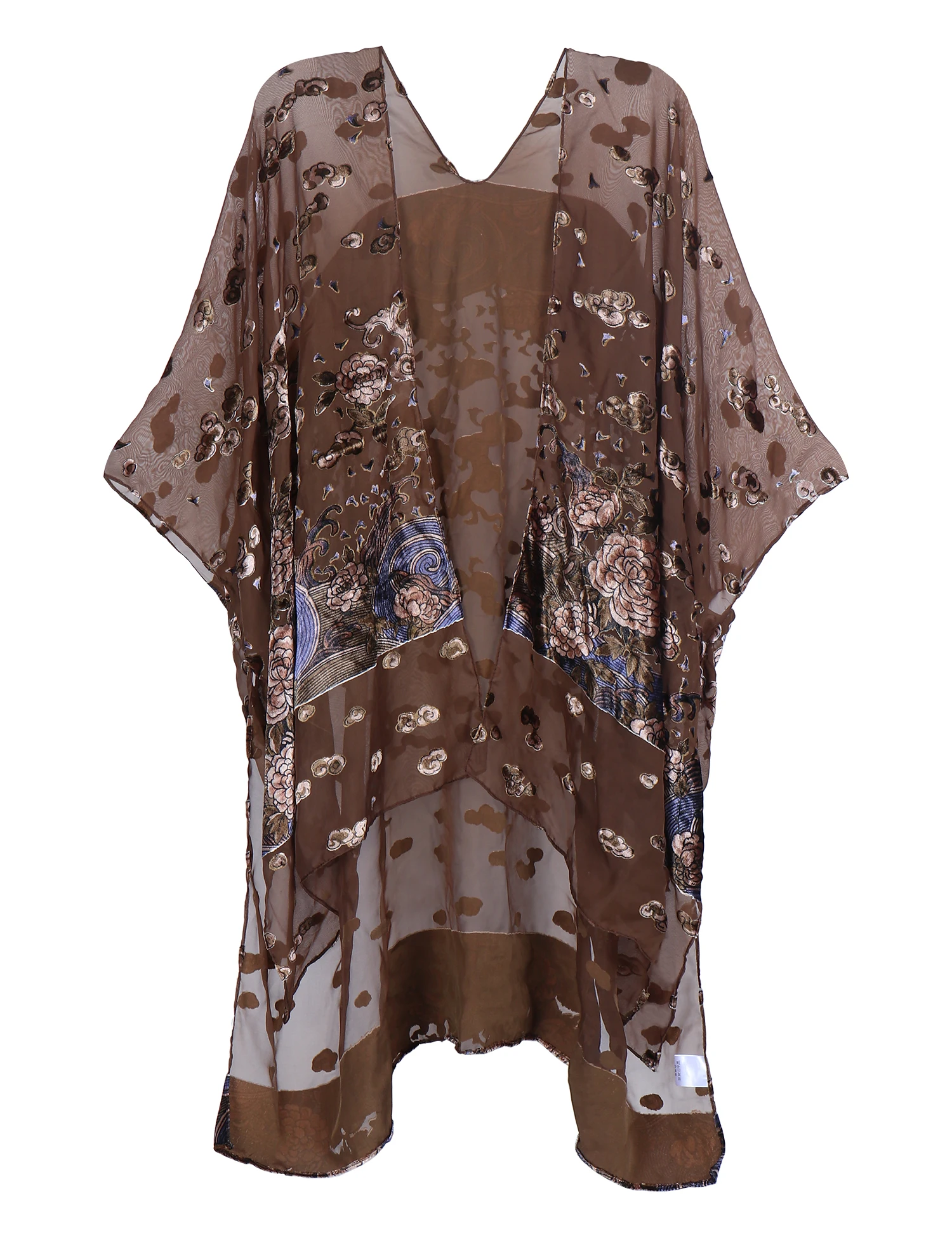 MJSERECA Bohemian Fashion women burnt plush kimono long cardigan with tassel beach cover-up luxury Holiday Casual Cardigan Shawl