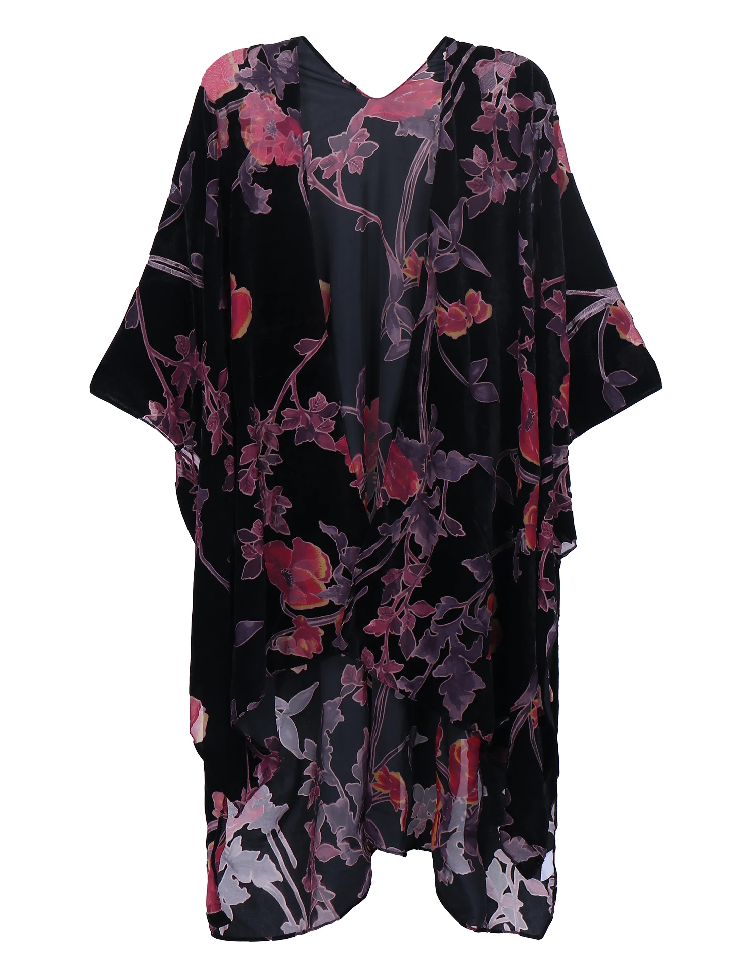 MJSERECA Bohemian Fashion women burnt plush kimono long cardigan with tassel beach cover-up luxury Holiday Casual Cardigan Shawl